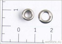 Люверсы стальные  №1,7 (3мм) цв.никель (уп. 5000шт.)