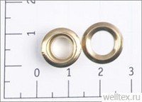 Люверсы стальные  №4 (6мм) цв.золото (уп. 1000шт.)