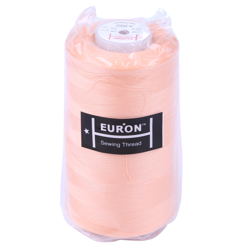 Нитки швейные 100% PE 50/2 цв 1462 розовый персиковый (боб 5000м) EURON2