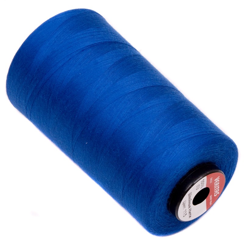 Нитки швейные 100% PE 50/2 цв S-115 синий яркий (боб 5000ярдов) VERITAS1