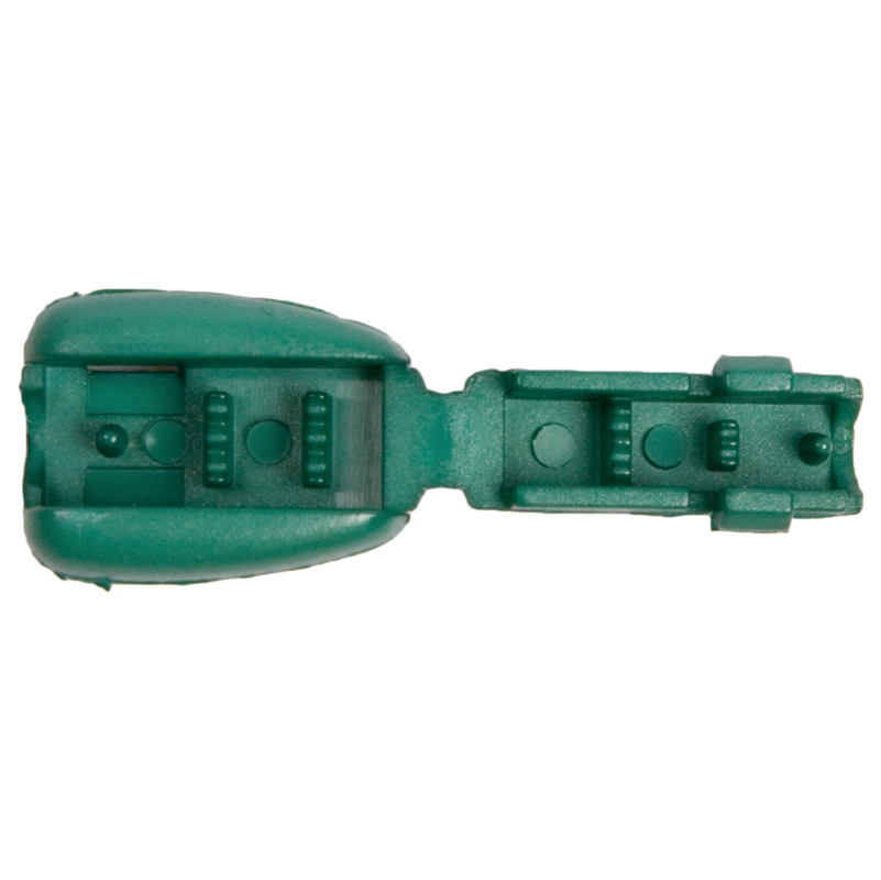 Концевик пластик 27101 крокодильчик цв зеленый S-152 (уп 100шт)1