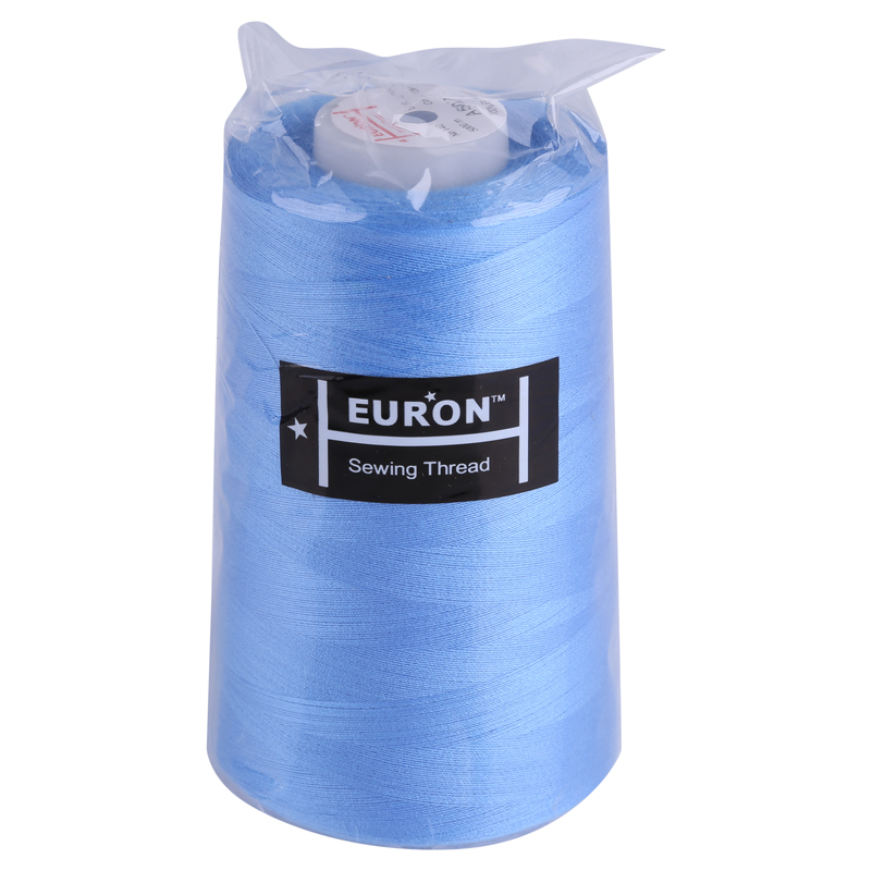 Нитки швейные 100% PE 50/2 цв 1284 голубой темный (боб 5000м) EURON2