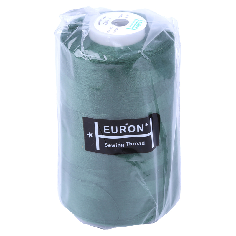 Нитки швейные 100% PE 40/2 цв 1223 зеленый темный (боб 5000м) EURON2