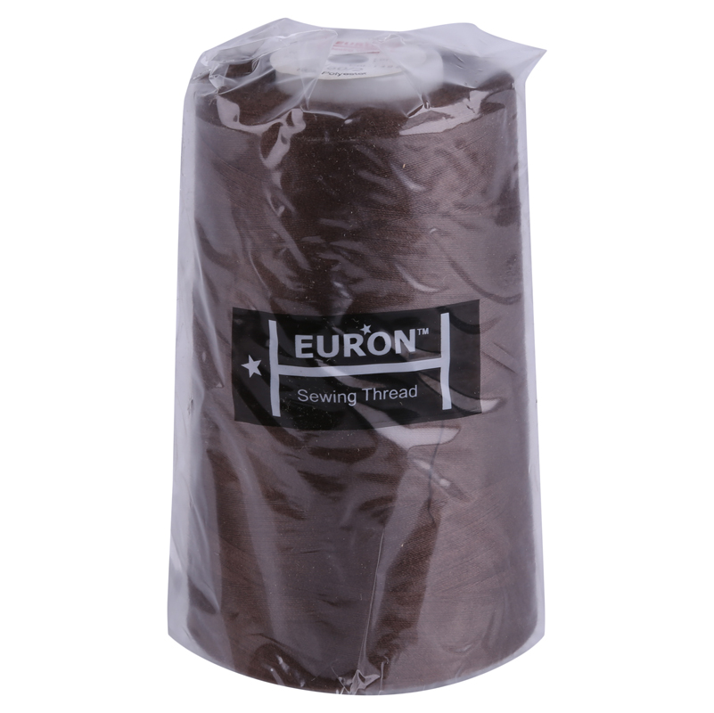 Нитки швейные 100% PE 50/2 цв 1493 коричневый темный (боб 5000м) EURON2