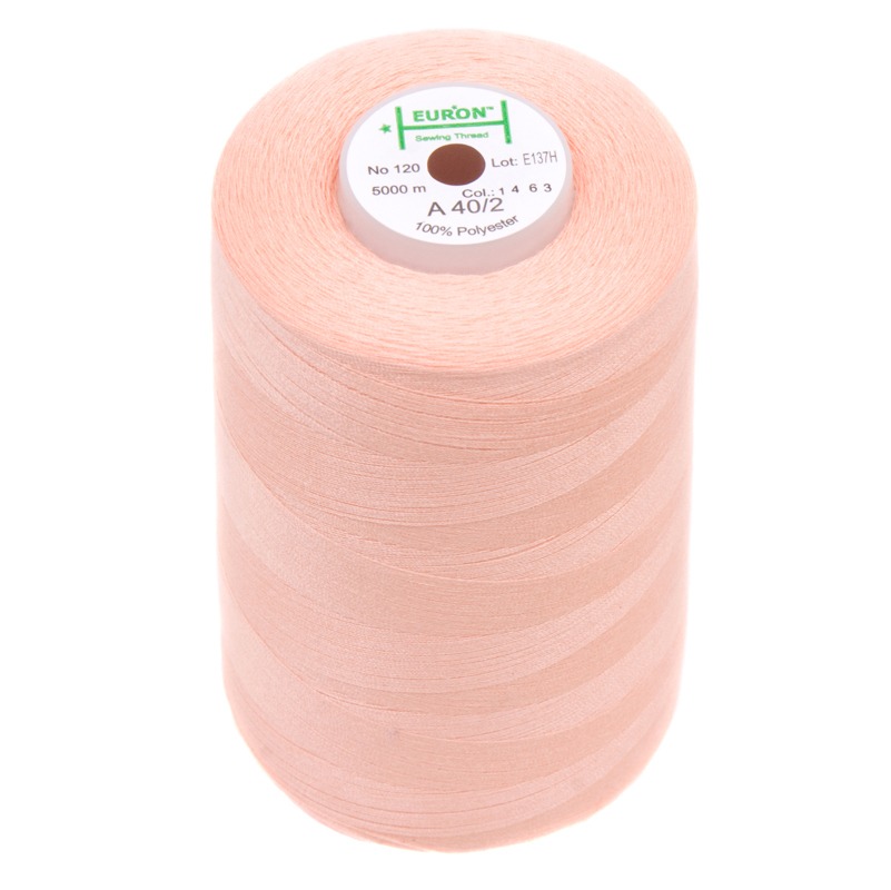 Нитки швейные 100% PE 40/2 цв 1463 розовый грязный (боб 5000м) EURON0