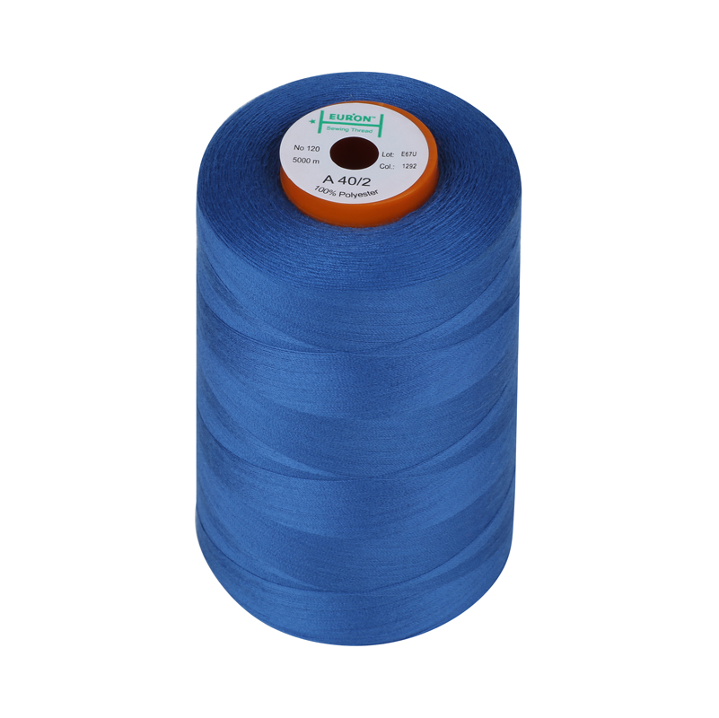 Нитки швейные 100% PE 40/2 цв 1292 синий (боб 5000м) EURON0