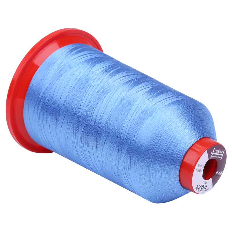 Нитки вышивальные 100% PE 130 цв 1284 голубой темный (боб 5000м) EURON1