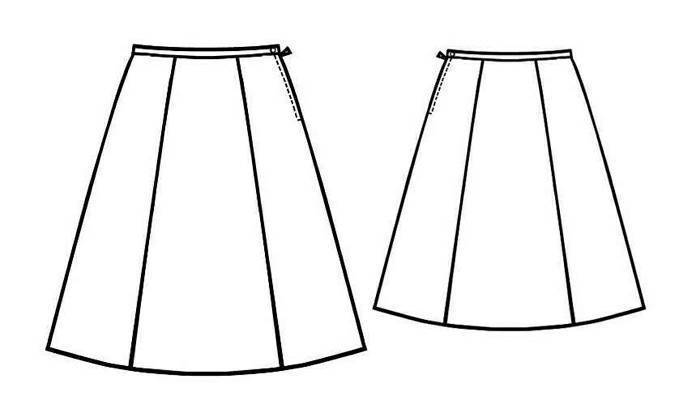 выкройка юбки шестиклинки