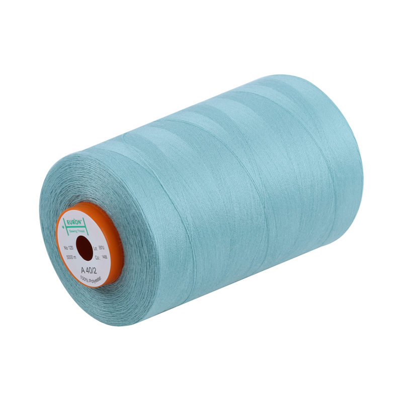 Нитки швейные 100% PE 40/2 цв 1406 голубой грязный (боб 5000м) EURON1