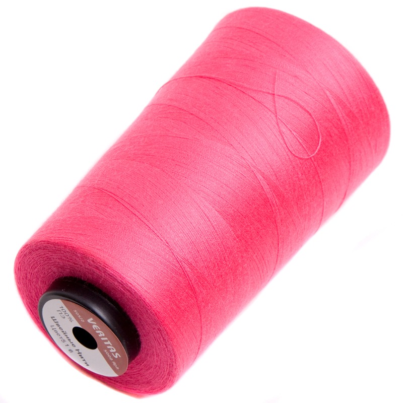 Нитки швейные 100% PE 50/2 цв S-516 розовый яркий (боб 5000ярдов) VERITAS1