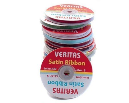 Лента атласная Veritas шир 6мм цв S-068 сиреневый светлый (уп 30м)