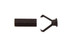 концевик для шнура металл tby or.0305-5374 (20х7мм, для шнура 5,5мм) цв.черная резина (уп 10шт) | Распродажа! Успей купить!